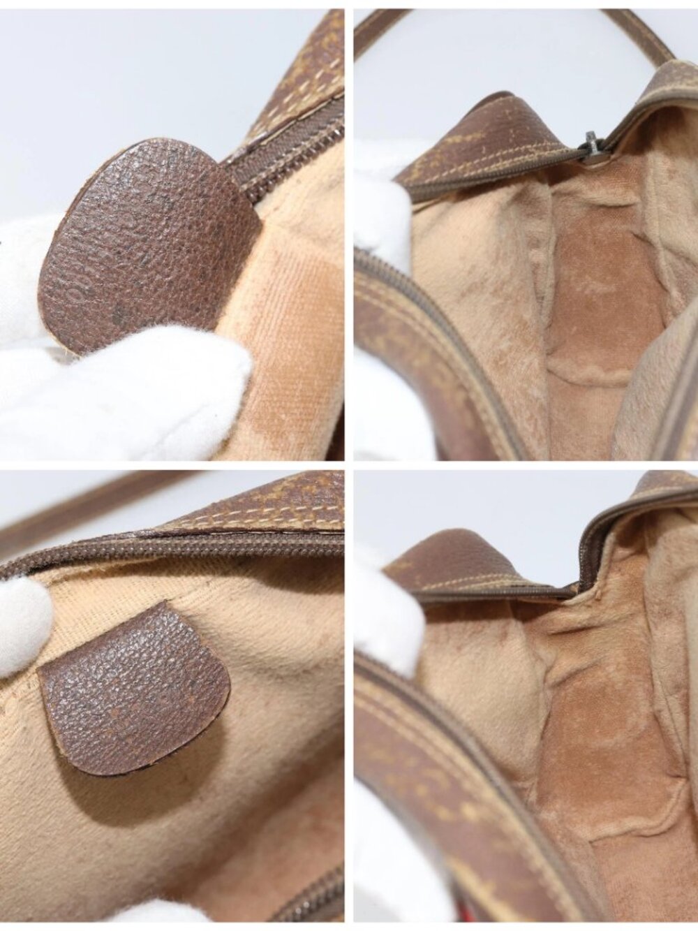 GUCCI GG Supreme Web Sherry Line Bag PVC Beige Gold - Picture 15 of 16